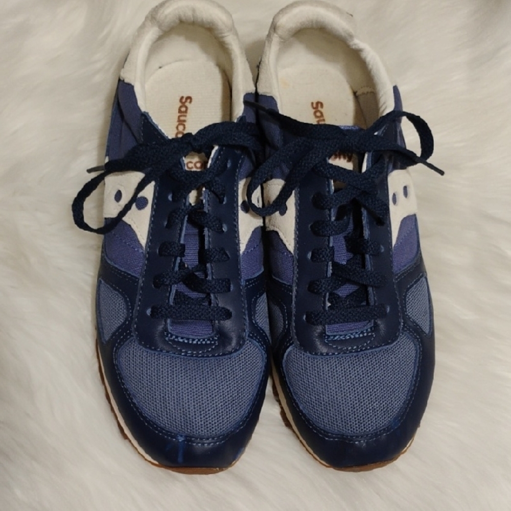 SALE! Saucony Shadow Men's Blue/White Sneakers Sz.8 Hardly Worn #204 CRATE - Picture 5 of 16